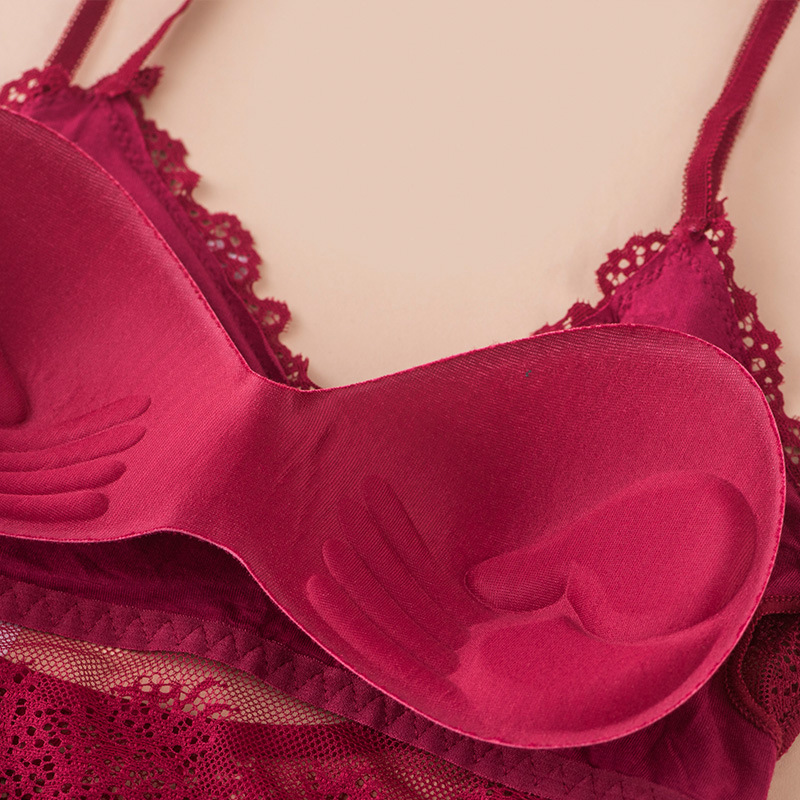 シームレススポーツブラ,下着,レースバック - Lace Bralette Set のレビューと価格