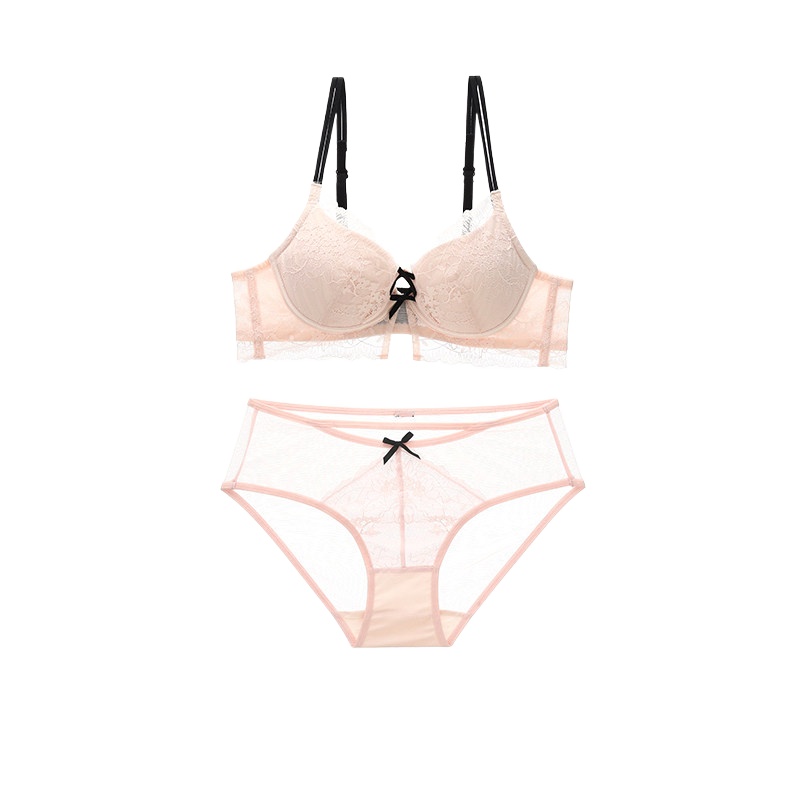 新しいガーリーな甘いレースの女性用下着セット、ワイヤーなしの - Lace Bralette Set のレビューと価格