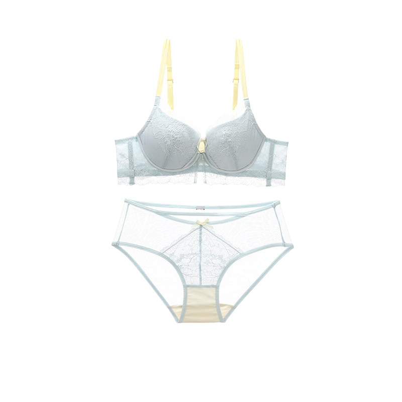 新しいガーリーな甘いレースの女性用下着セット、ワイヤーなしの - Lace Bralette Set のレビューと価格