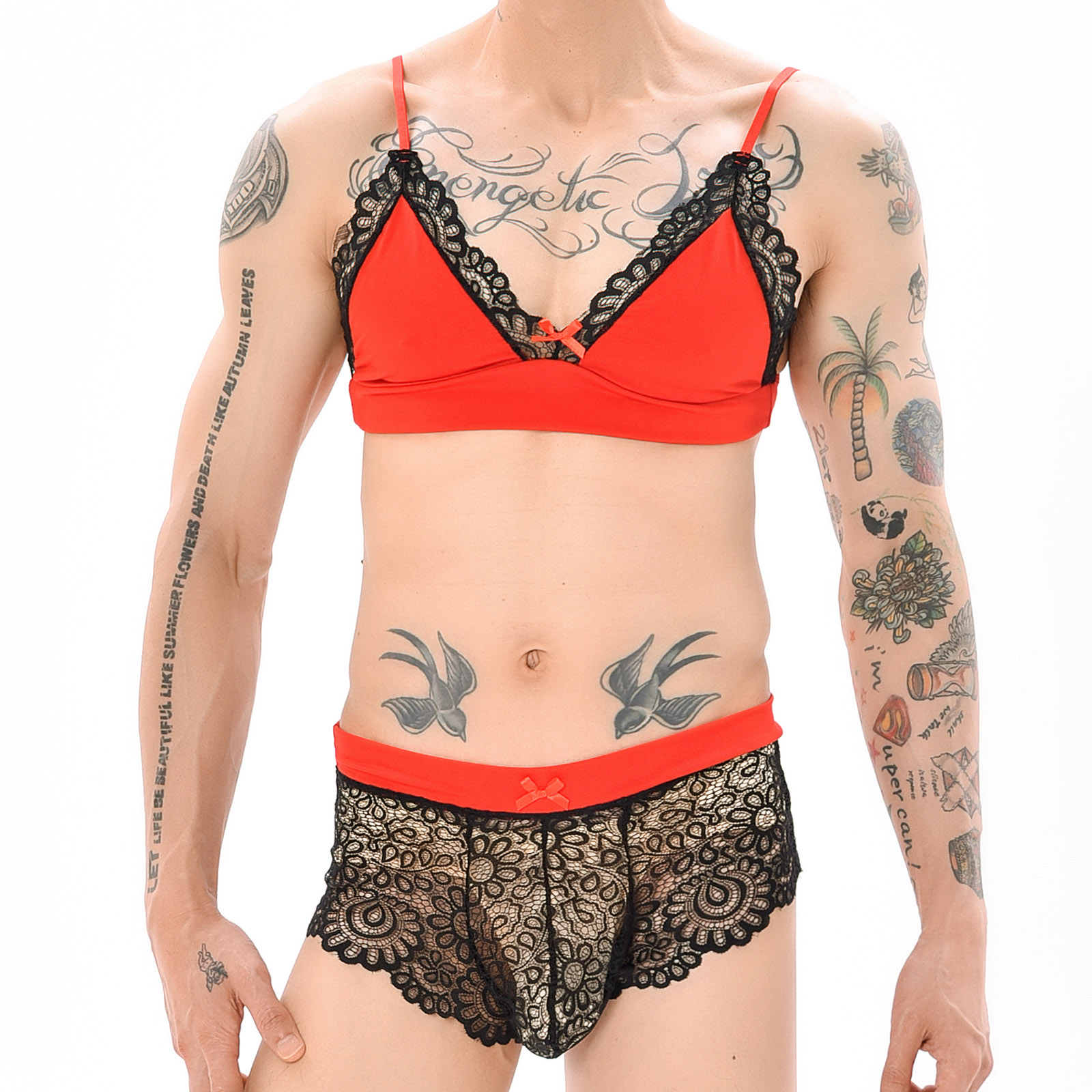 男性用セクシーなクロスドレッシングエロティックなシシーランジ - Sheer Mesh Bra のレビューと価格